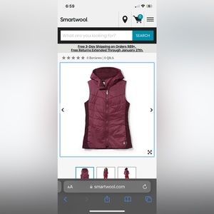 Smartwool Women's Smartloft Hoodie Vest- Women's XS